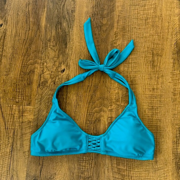 Mossimo teal blue/green size medium bikini top solid color mix & match w/padding - Picture 4 of 7